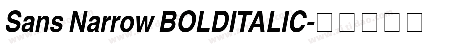 Sans Narrow BOLDITALIC字体转换
